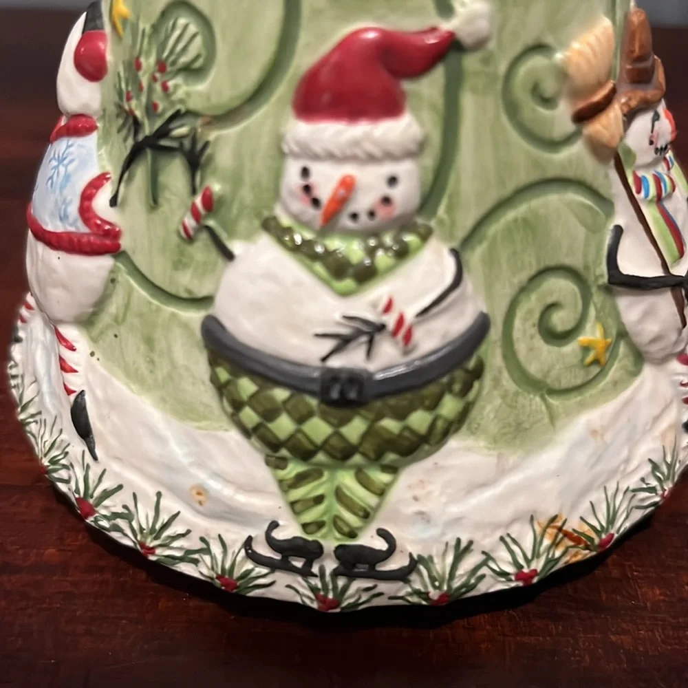 Yankee Candle Small Topper Shade Snowmen Pine